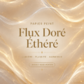 Papier peint doré éthéré en fond d'écran sur un téléphone iOS