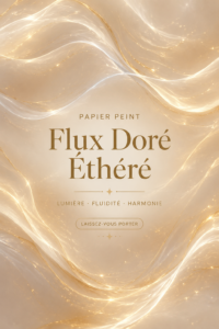 Papier peint doré éthéré en fond d'écran sur un téléphone iOS