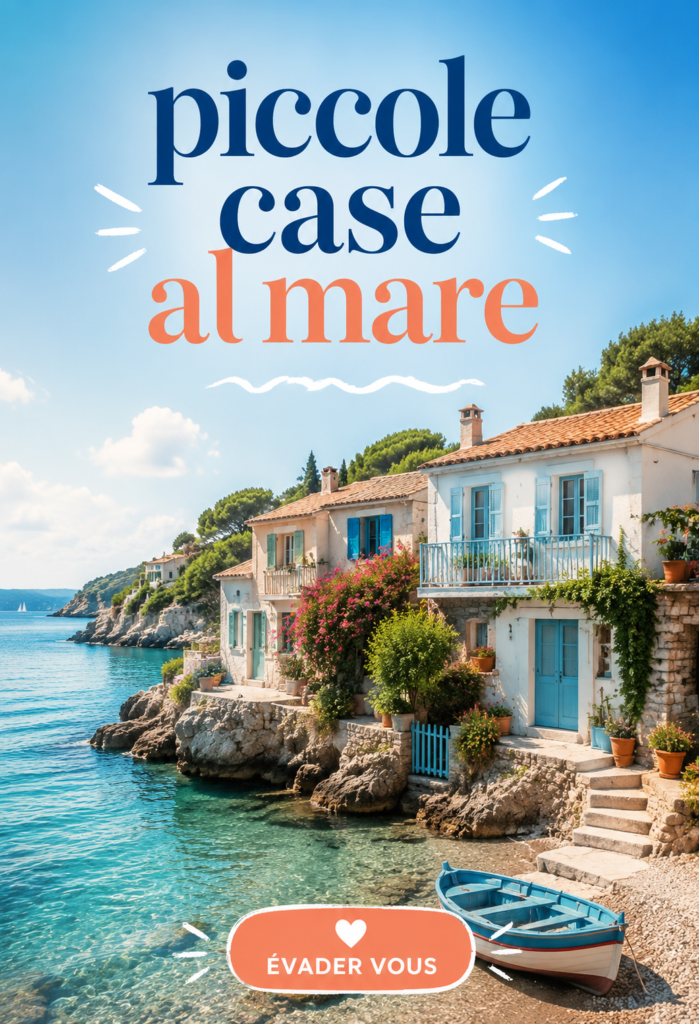 Une charmante petite maison en bord de mer avec vue panoramique sur l'océan.