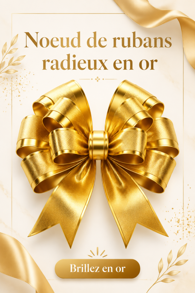 Une décoration intérieure élégante avec des rubans dorés sur des meubles raffinés.