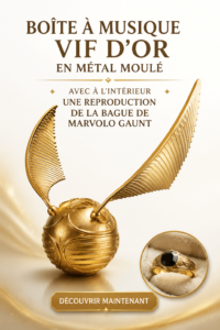 Boîte à musique Harry Potter en métal avec l'anneau de Marvolo Gaunt.
