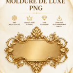 Un cadre doré élégant sur un mur décoratif, ajoutant une touche de luxe à l'intérieur.