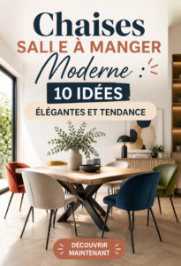 Une sélection de chaises modernes élégantes pour salle à manger