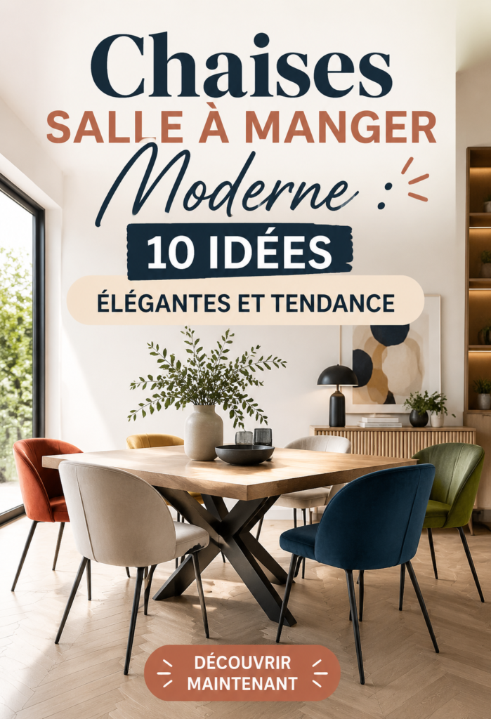 Une sélection de chaises modernes élégantes pour salle à manger