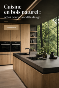 Cuisine élégante en bois naturel avec un design moderne