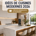 Cuisine moderne minimaliste avec des lignes épurées et un design fonctionnel