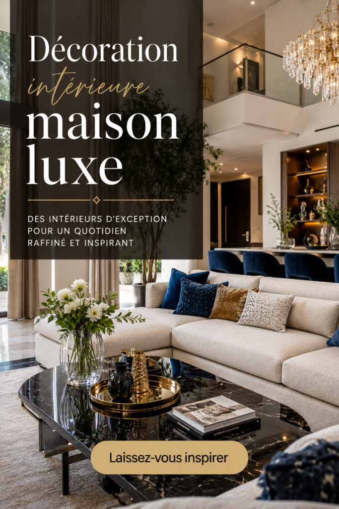 Un intérieur chic et élégant avec des touches de décoration luxueuse.