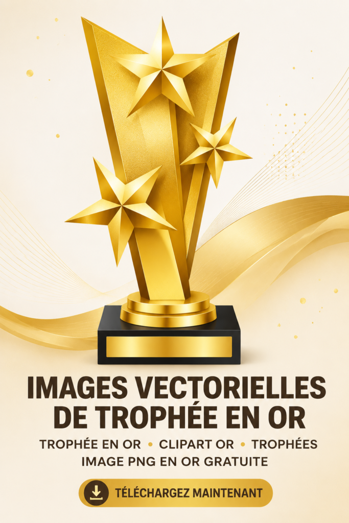 Trophée doré sur une étagère dans une décoration intérieure élégante