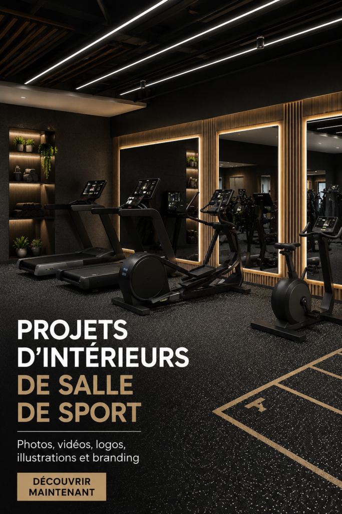 Design élégant d'un gymnase intérieur avec un style contemporain à la décor moderne