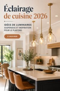 Illustration d'une cuisine moderne avec un éclairage design