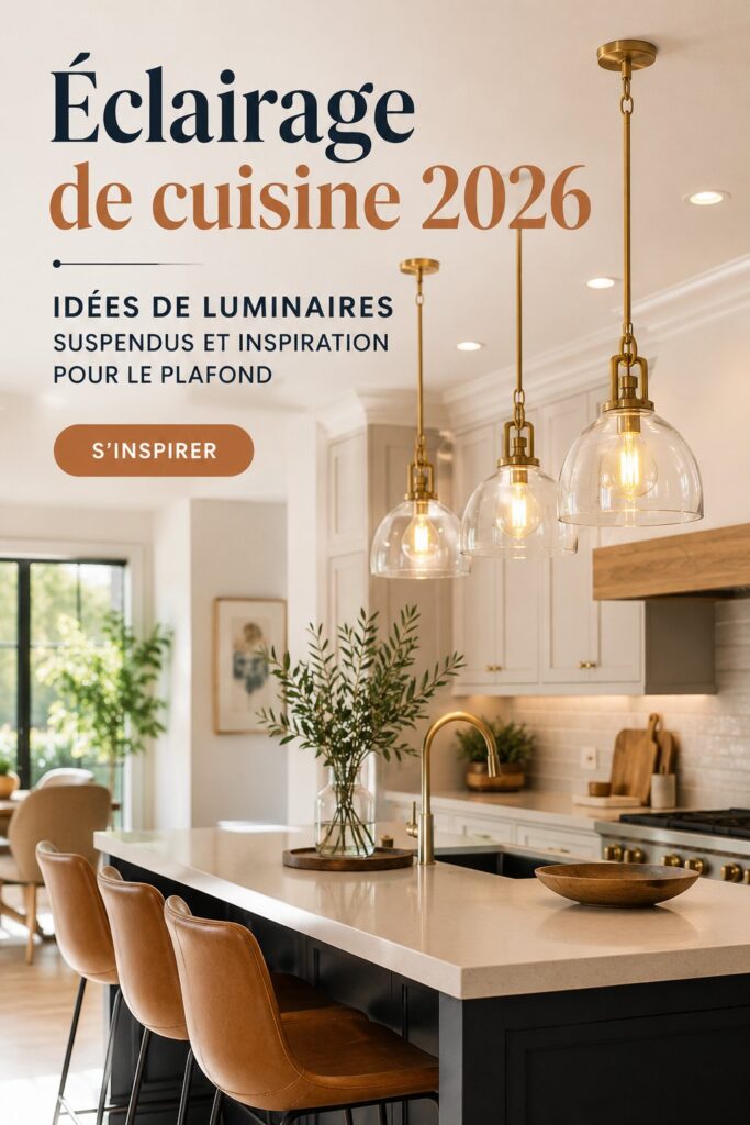 Illustration d'une cuisine moderne avec un éclairage design