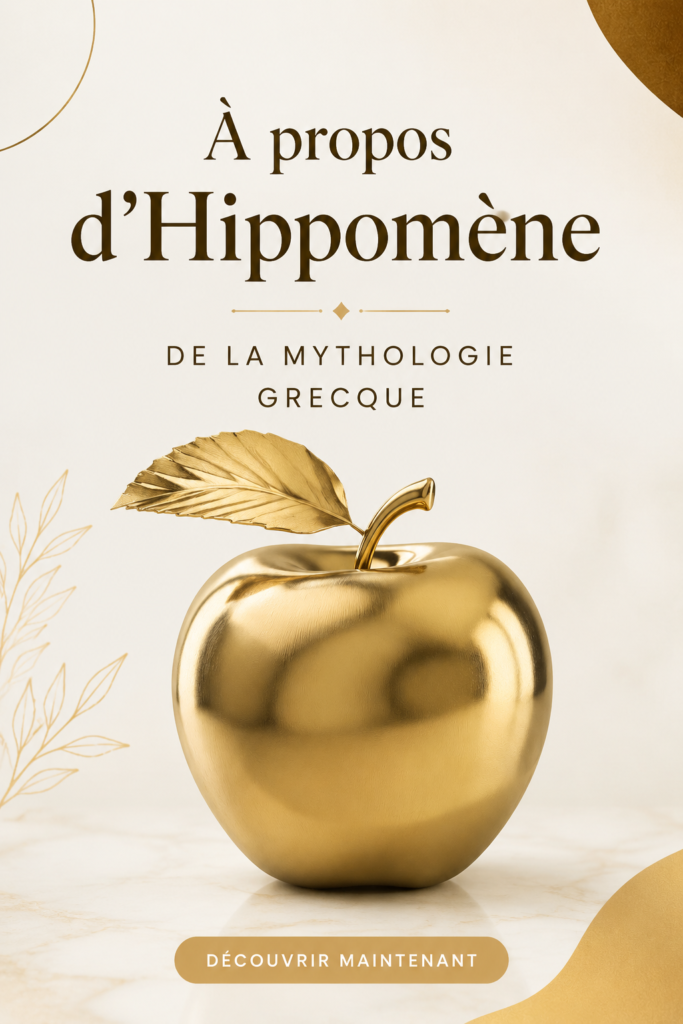 Sculpture d'Hippomène de la mythologie grecque, représentant l'héroïsme et la ruse.