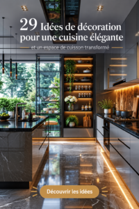 Cuisine élégante avec une décoration chic et chaleureuse