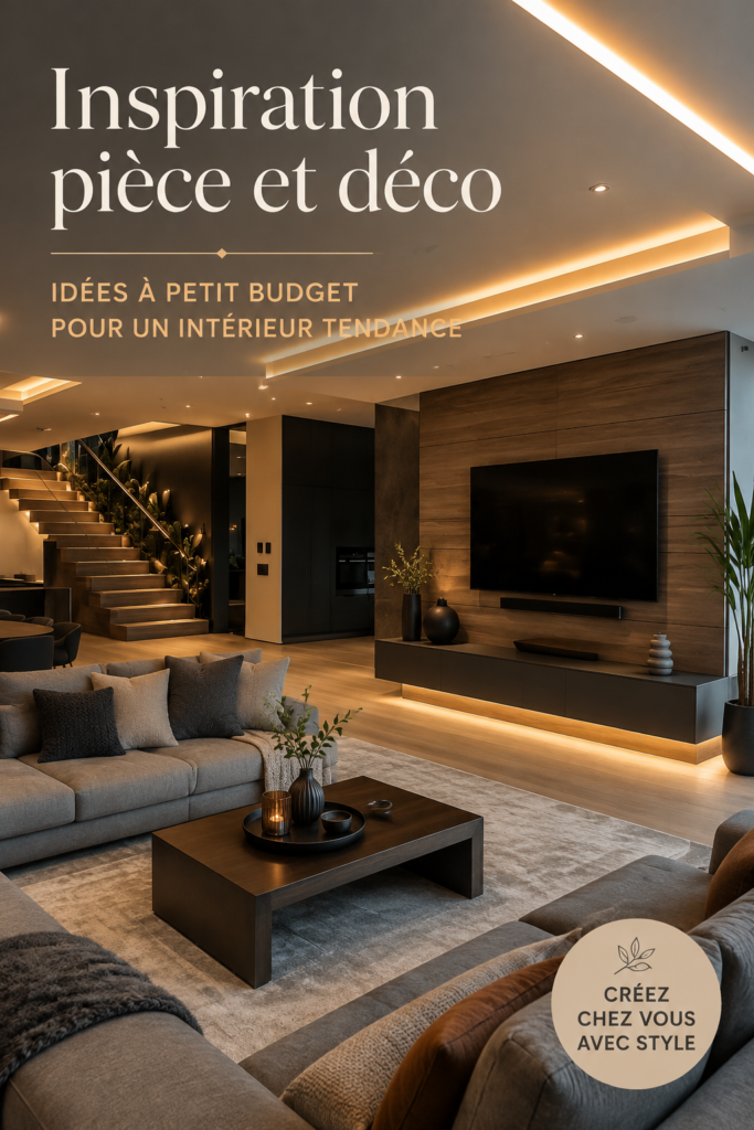 Intérieur moderne et chaleureux avec des éléments déco tendances et économiquement accessibles.