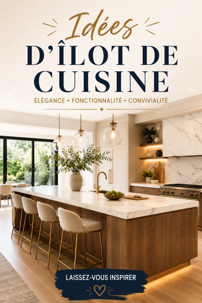 Îlot de cuisine en marbre Calacatta moderne et élégant