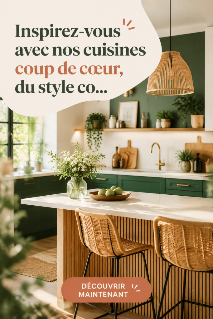 Cuisine moderne avec un design élégant et fonctionnel, matériaux de qualité.
