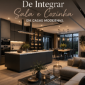 Une cuisine moderne intégrée à un salon chaleureux avec des éléments de design intérieur équilibrés.