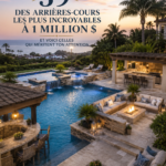 Jardin de luxe avec piscine et aménagement végétal soigné