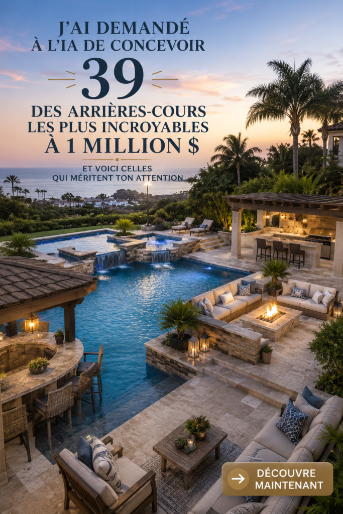 Jardin de luxe avec piscine et aménagement végétal soigné