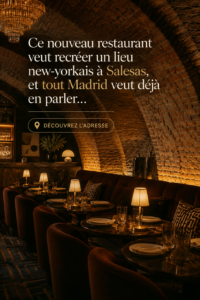 Intérieur d'un restaurant new-yorkais moderne à Madrid