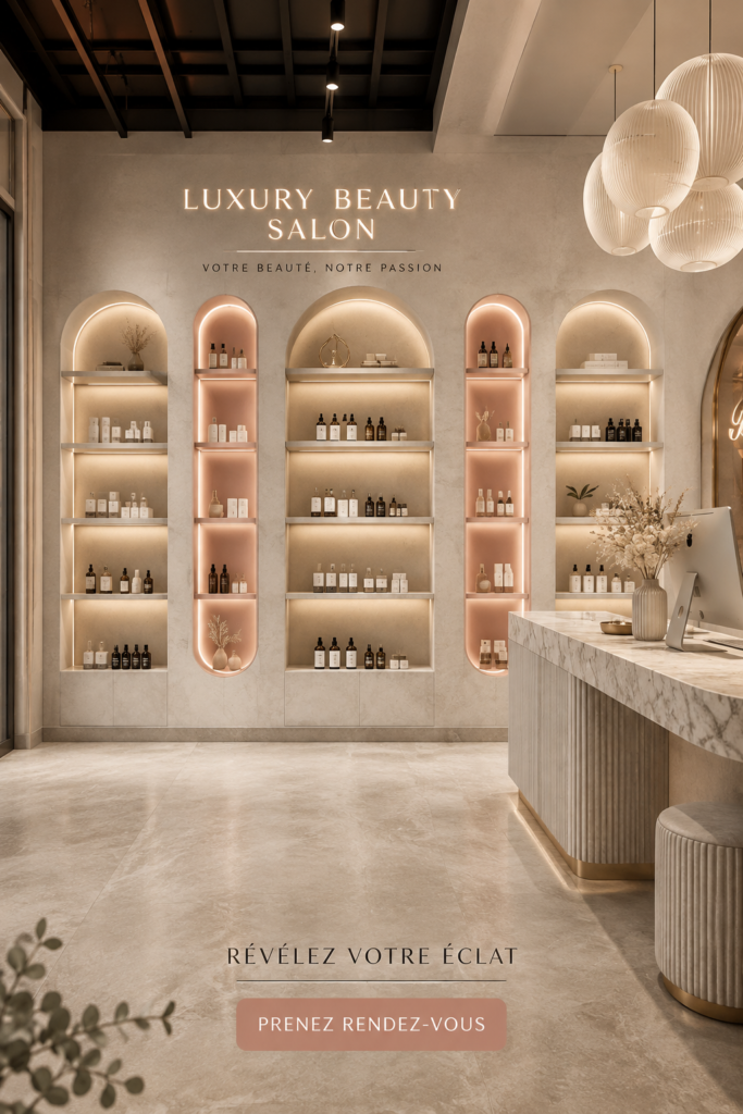 Salon de beauté intégré dans un intérieur chic et élégant