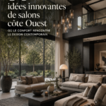Salon moderne alliant confort et design élégant avec des accents contemporains.