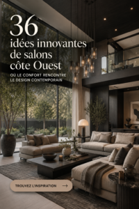 Salon moderne alliant confort et design élégant avec des accents contemporains.