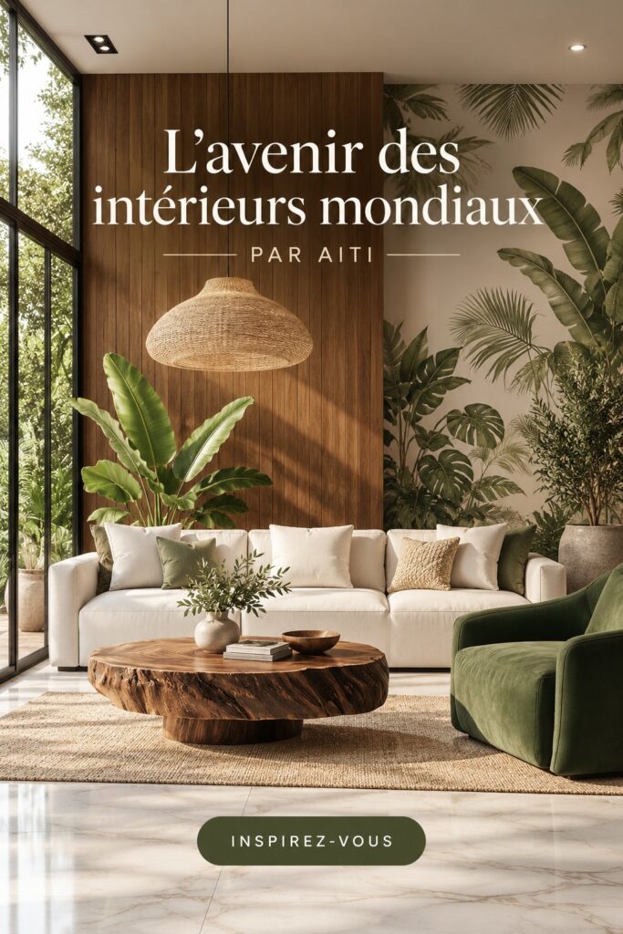 Intérieur de luxe avec des couleurs neutres et des meubles design