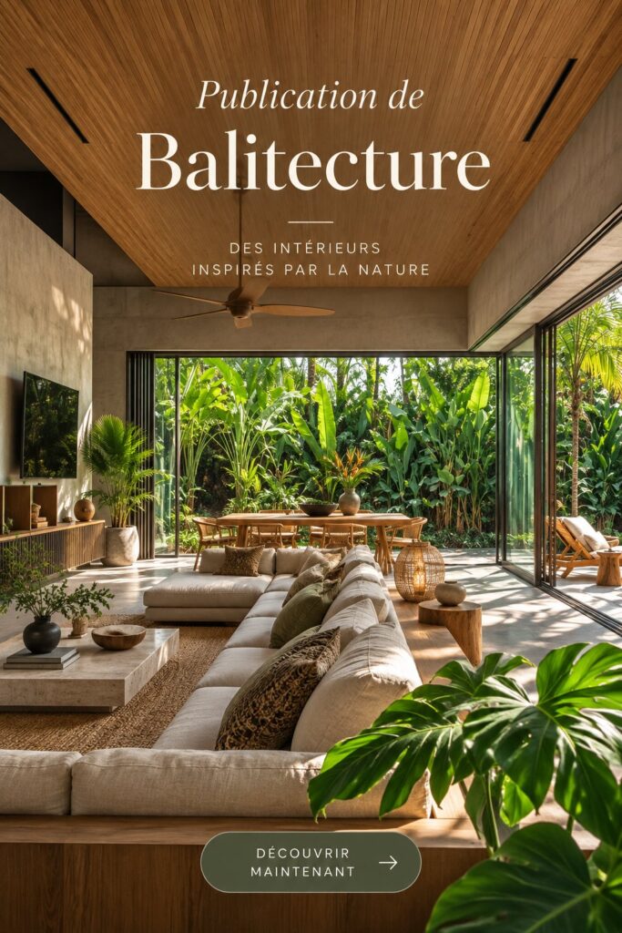Intérieur moderne inspiré par Balitecture avec des éléments de design luxueux.