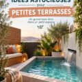 Bassin à débordement élégant dans un petit jardin moderne