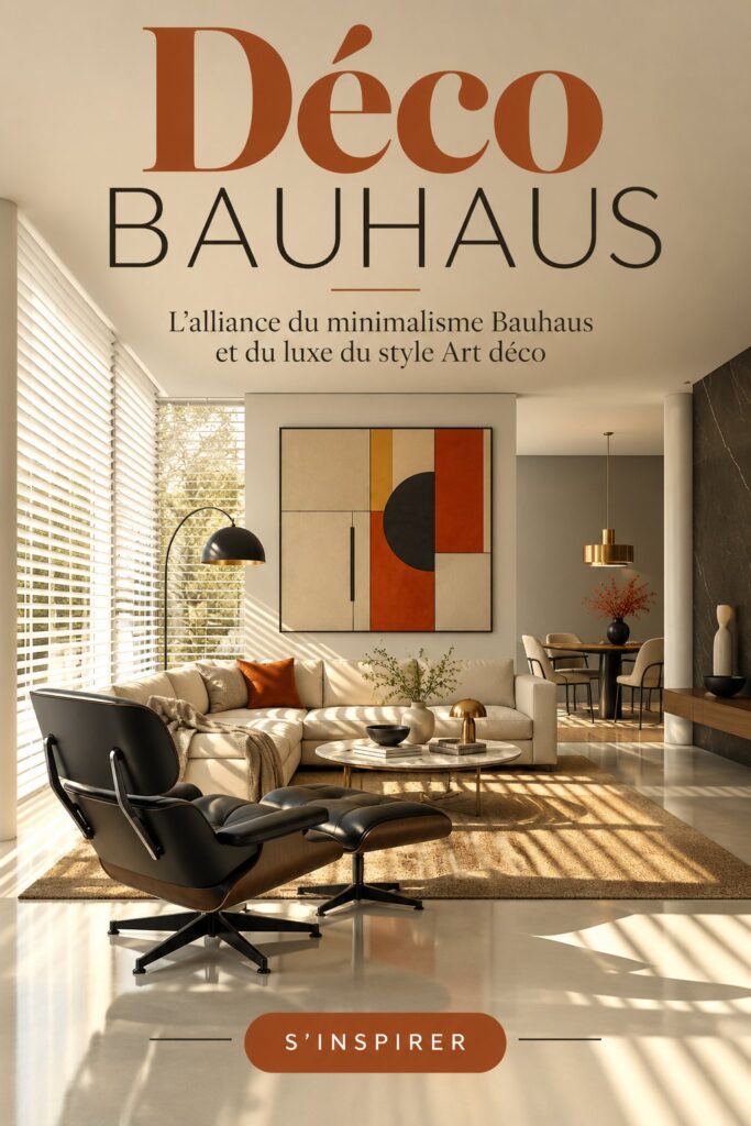 Intérieur chic alliant des éléments Bauhaus et Art Déco