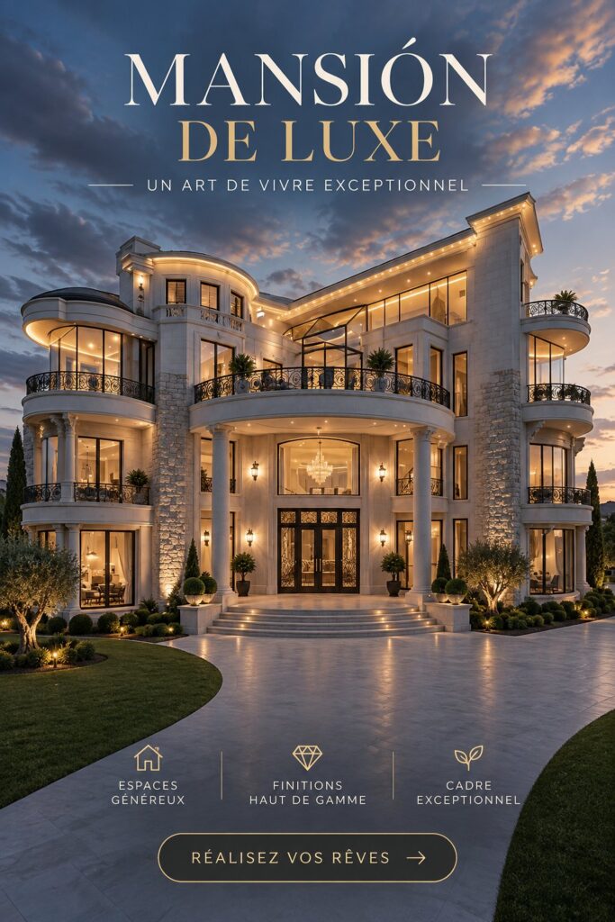 Intérieur d'une maison de luxe avec décoration élégante