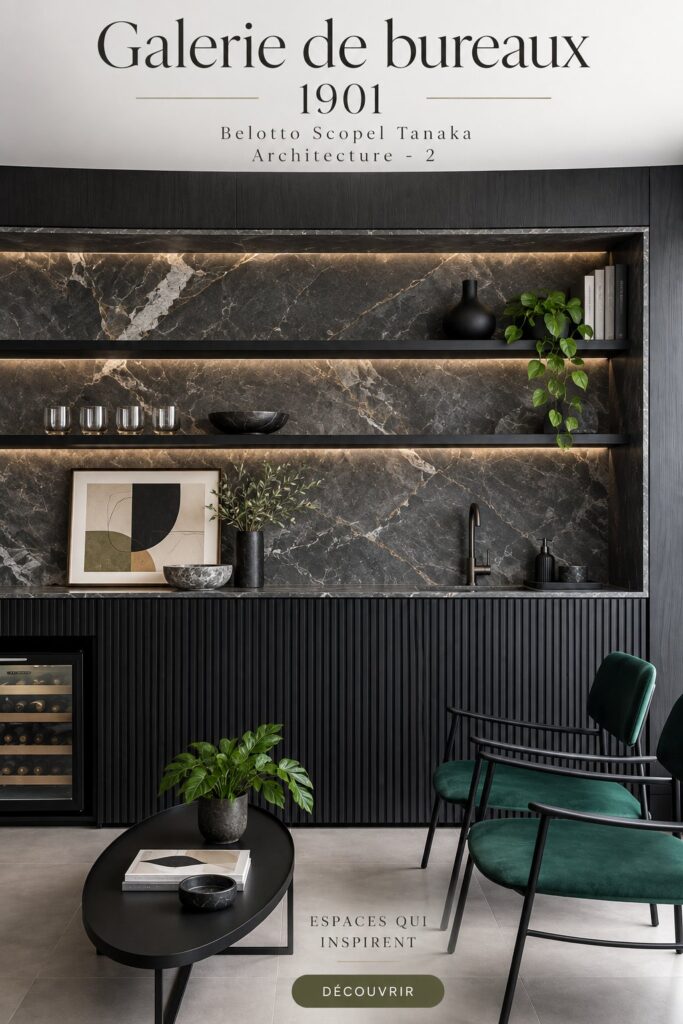 Une galerie de bureaux modernes avec des idées de décoration élégante.