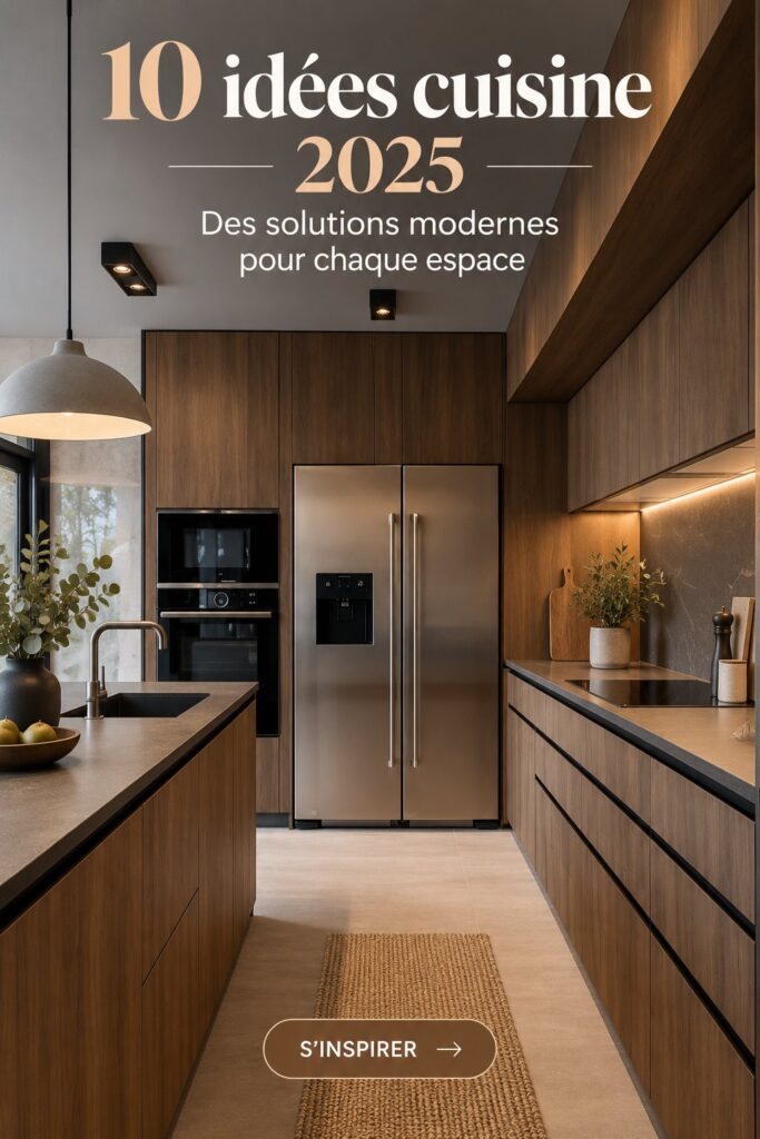 Cuisine moderne et élégante avec des matériaux contemporains.