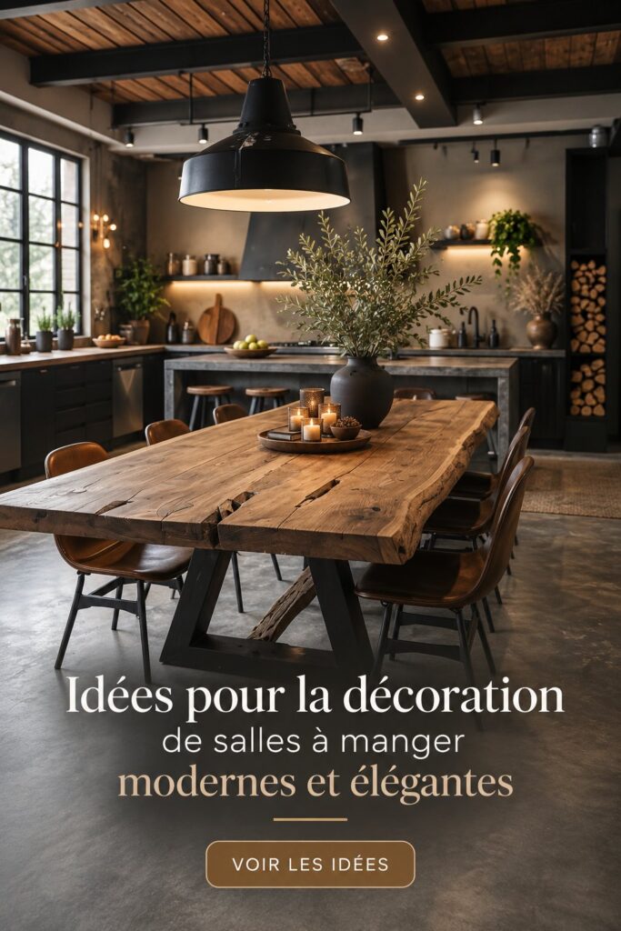 Une salle à manger moderne et élégante avec des meubles design et une décoration soignée.