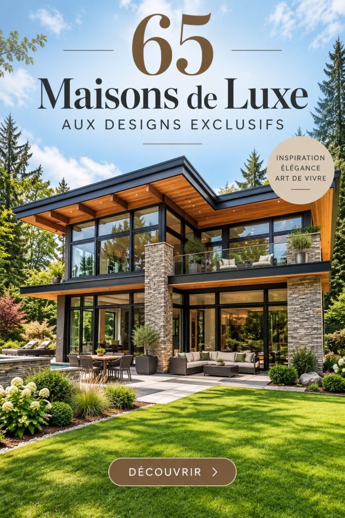 Maison de luxe avec un design moderne et élégant